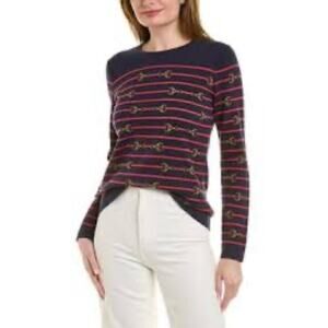 Brooks Brothers Red Striped Horse Bit Long Sleeved Sweater Size L